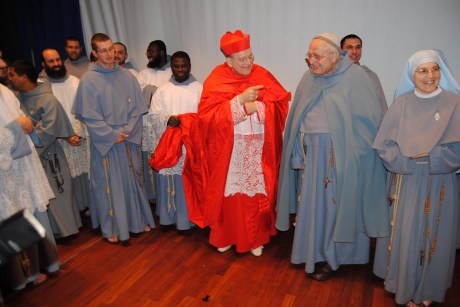 Fr. Manelli with Cardinal Burke in happier times